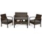 Costway 8PCS Rattan Patio Conversation Set Outdoor Furniture Set Garden w/Cushion